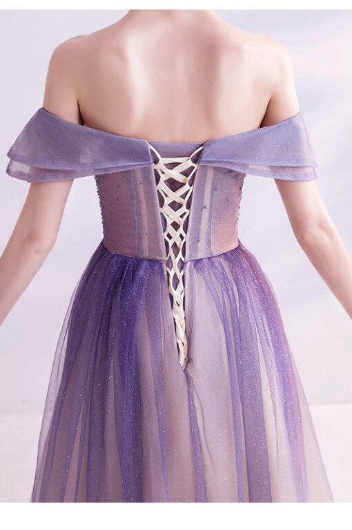 off shoulder formal dress 1117-007
