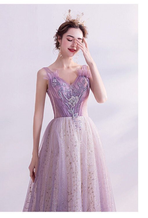 purple bling prom dress 1116-003