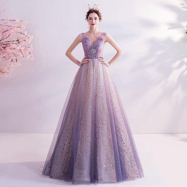 purple bling prom dress 1116-010