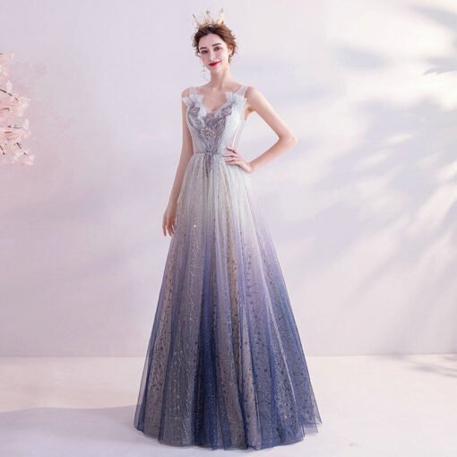 white and purple prom dress 1119-005