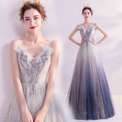 white and purple prom dress 1119-006