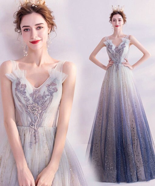 white and purple prom dress 1119-006