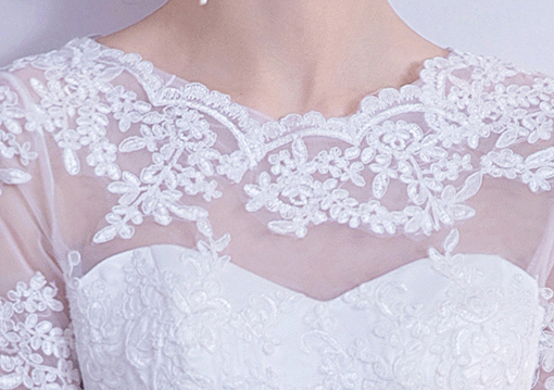 white lace wedding dress 1121-001