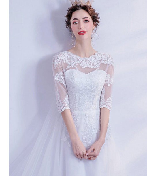 white lace wedding dress 1121-005