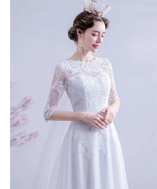 white lace wedding dress 1121-006