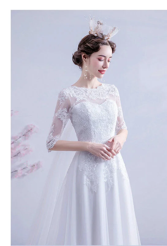 white lace wedding dress 1121-006