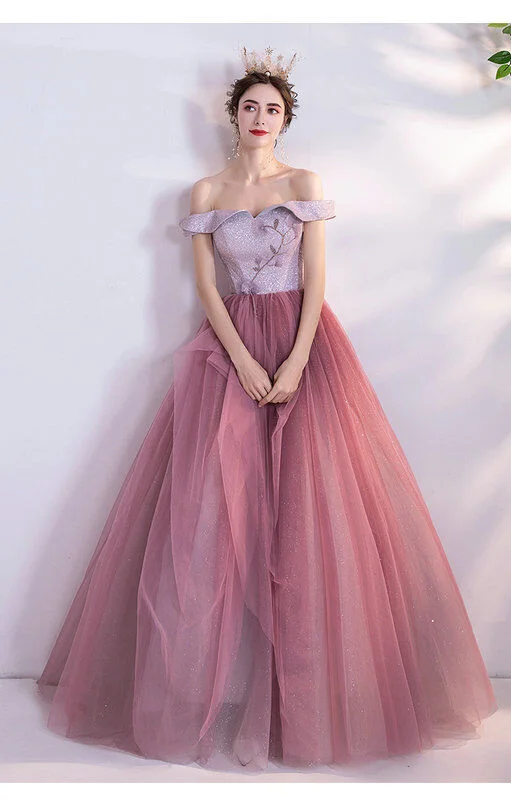 Ball Gown Formal Dress Off The Shoulder Princess Prom Dress Wholesale - Image 6