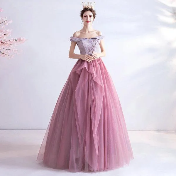 Ball Gown Formal Dress Off The Shoulder Princess Prom Dress Wholesale - Image 5