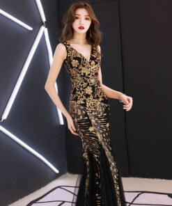 gold and black mermaid dress 1133001