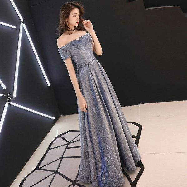 off the shoulder a line prom dress 1128-004