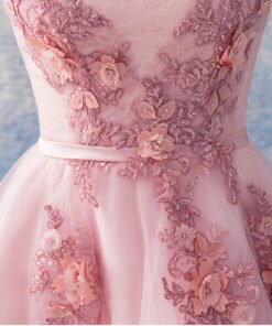 pink short prom dress 1124-004