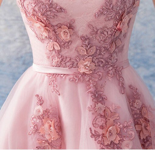 pink short prom dress 1124-004