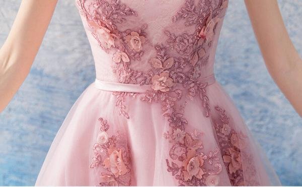 pink short prom dress 1124-004