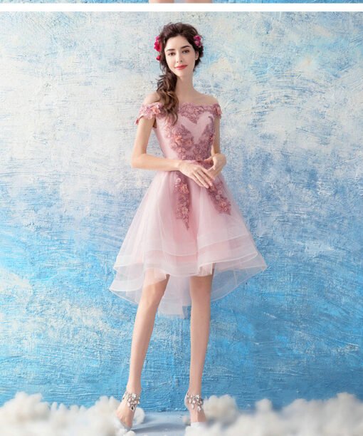 pink short prom dress 1124-008