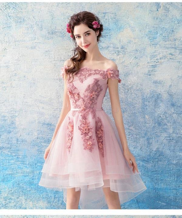 pink short prom dress 1124-010
