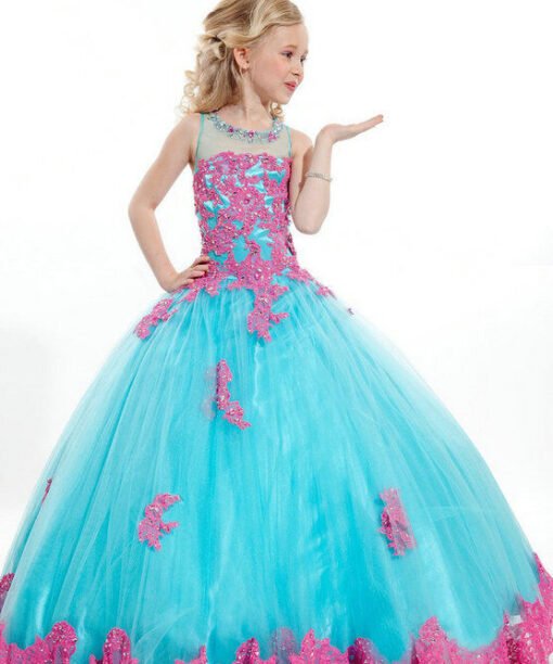 red and white flower girl dresses 1140