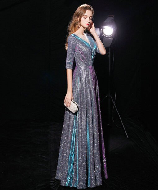 v neck prom dress 1129-003