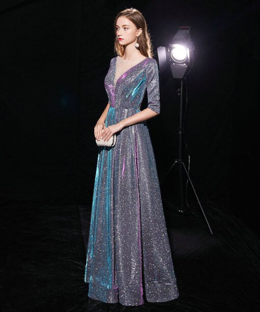 v neck prom dress 1129-003