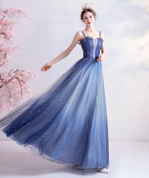 Spaghetti Strap prom dress 1150-004