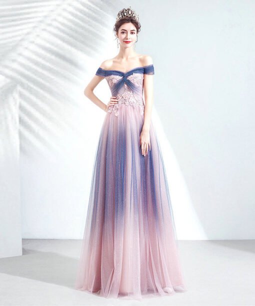blue and pink prom dress 1141002