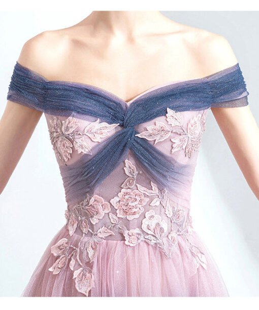 blue and pink prom dress 1141006