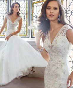 fishtail lace wedding dress 1160-003