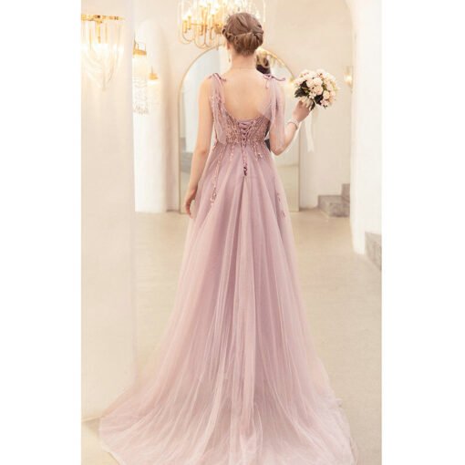 pink prom dress plus size 1155-004