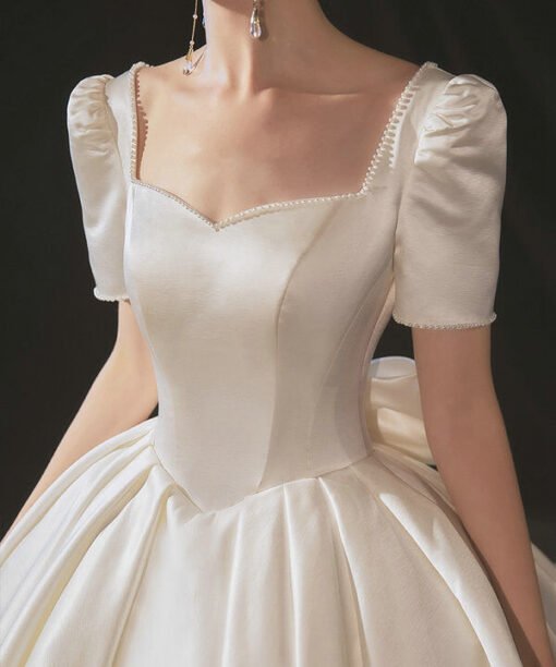 satin ball gown wedding dress 1157-006