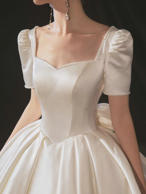 satin ball gown wedding dress 1157-006