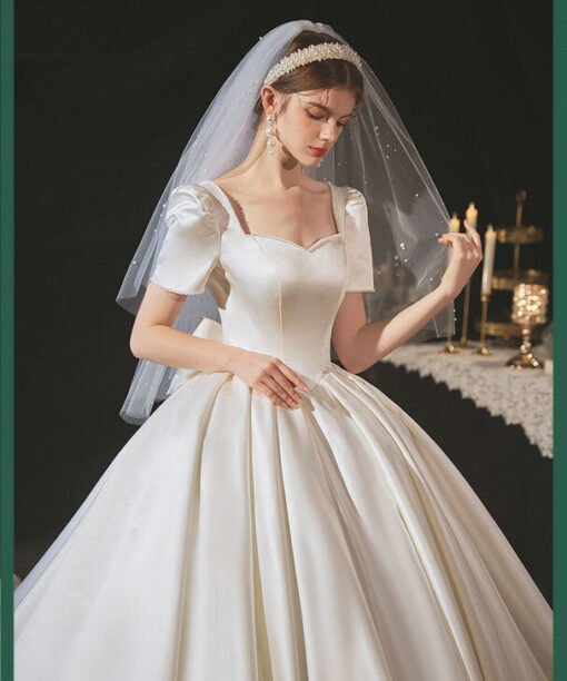 satin ball gown wedding dress 1157-007