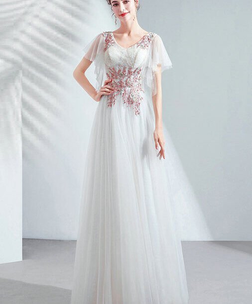 white prom dress 1156-005