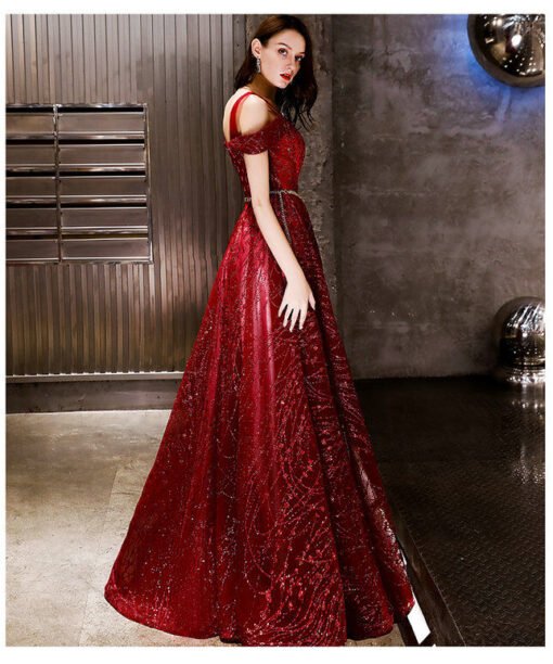 Burgundy bridesmaid dress 1166-001