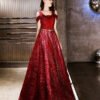 Burgundy bridesmaid dress 1166-004