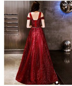 Burgundy bridesmaid dress 1166-005