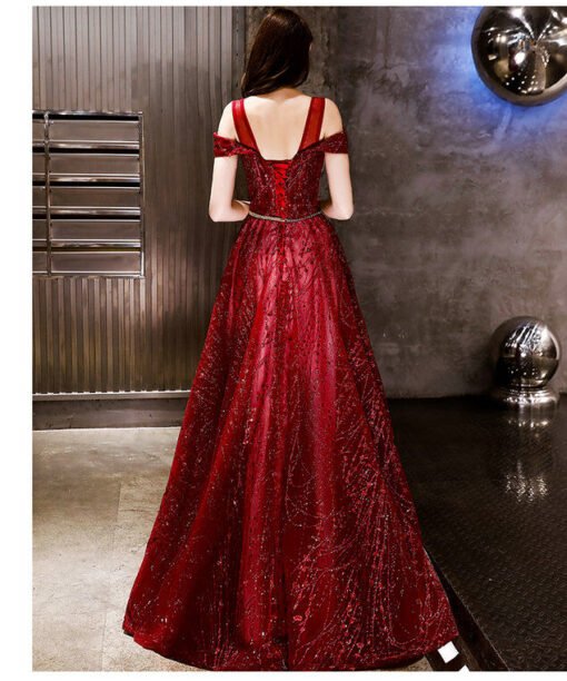 Burgundy bridesmaid dress 1166-005