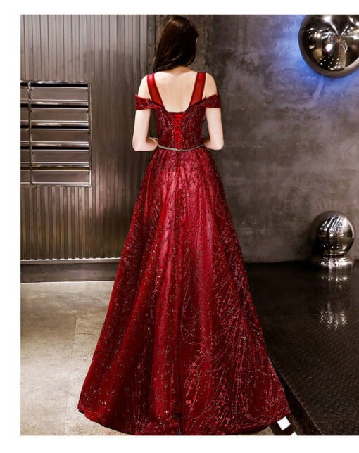 Burgundy bridesmaid dress 1166-005