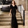black mermaid formal dress 1177-001