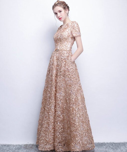 champagne formal dress 1170-001