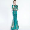 green mermaid prom dress 1176-003