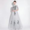 silver long dress 1168-003