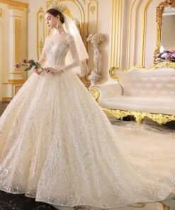 sparkly ball gown wedding dress 1193-002
