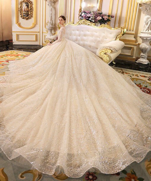 sparkly ball gown wedding dress 1193-003