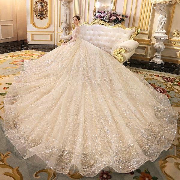 sparkly ball gown wedding dress 1193-003