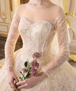 sparkly ball gown wedding dress 1193-004