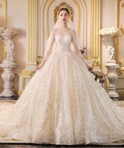 sparkly ball gown wedding dress 1193-008