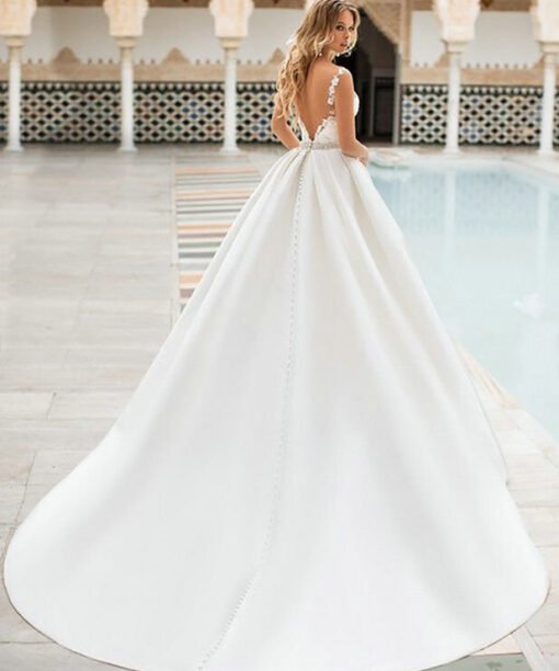Spaghetti Strap wedding dress 1211-001