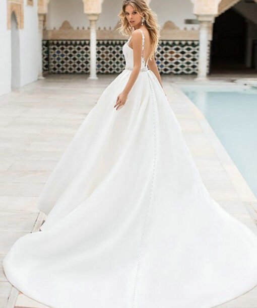 Spaghetti Strap wedding dress 1211-002