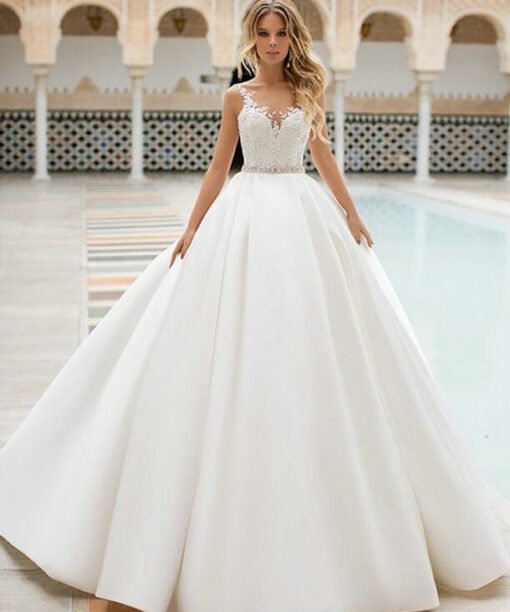 Spaghetti Strap wedding dress 1211-003