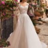 a line lace wedding dress 1203-003