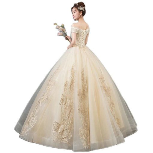 champagne ball gown 1207-004